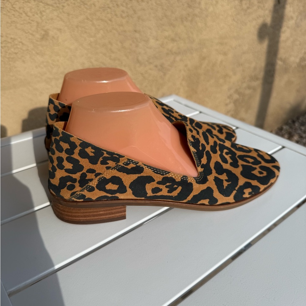 New Lucky Brand soft suede Leopard Print Women's Loafers size 10M